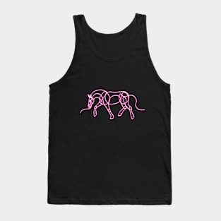 Trotting Neon Horse Tank Top